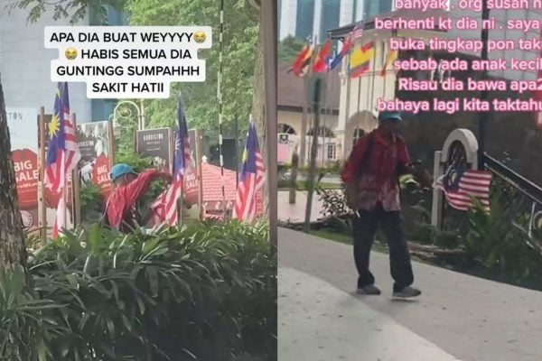 Tular video lelaki gunting bendera jalur gemilang undang amarah netizen