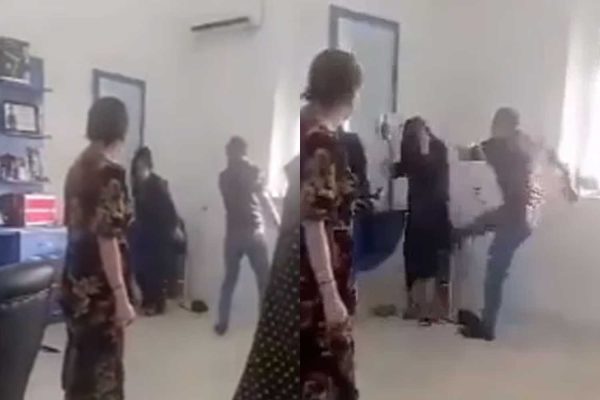 [VIDEO] Gara-gara pergi salon, isteri kena bantai dengan suami depan khalayak ramai