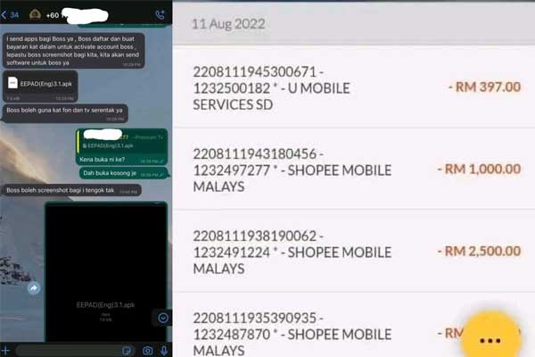 Hilang RM10,000 gara-gara download Apps di Whatsapp