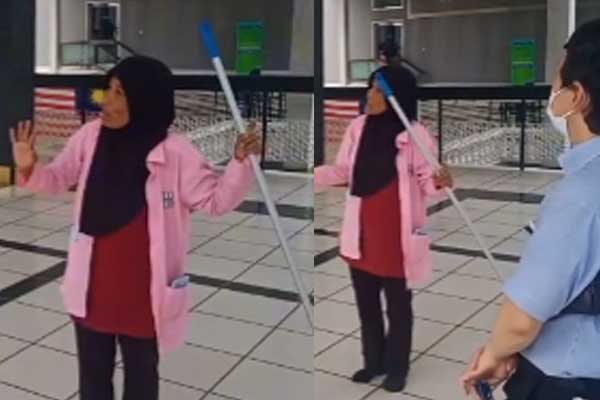 Makcik 'Cleaner' sembang dalam bahasa Jepun di Masjid Negara buat netizen terpegun