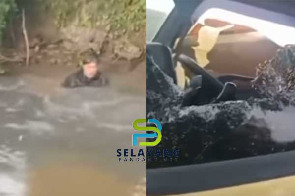 [VIDEO] Perompak terjun sungai dikepung penduduk kampung.