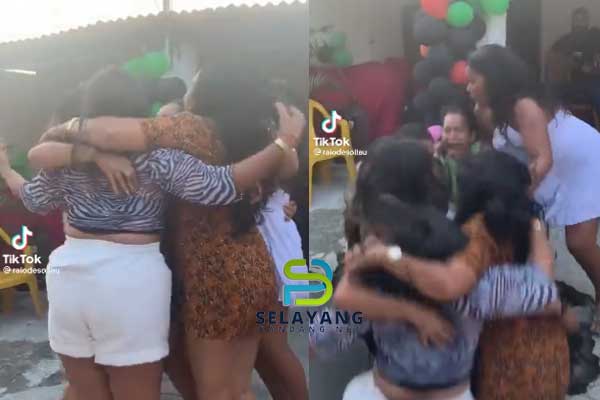 [VIDEO] Majlis sambutan hari lahir gempar, lubang tiba-tiba muncul 'sedut' enam wanita ligat menari.