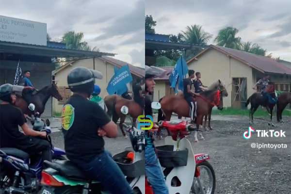Tular video pemuda tunggang kuda bawa bendera 'kalimah syahadah' di Pulau Pinang