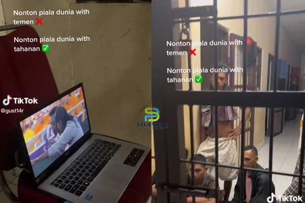 Sikap warden penjara kongsi laptop dengan banduan untuk tonton piala dunia FIFA 2022, dipuji orang ramai