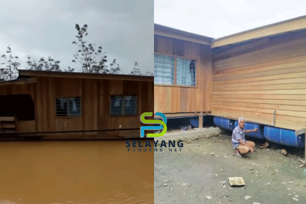 Banjir: Warga emas kreatif bina rumah terapung RM47,000