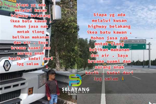 "Rakyat Malaysia semua baik-baik", - Sekeluarga kebulur tepi highway, minta bantuan dekat TikTok, tak sangka netizen buat macam ini
