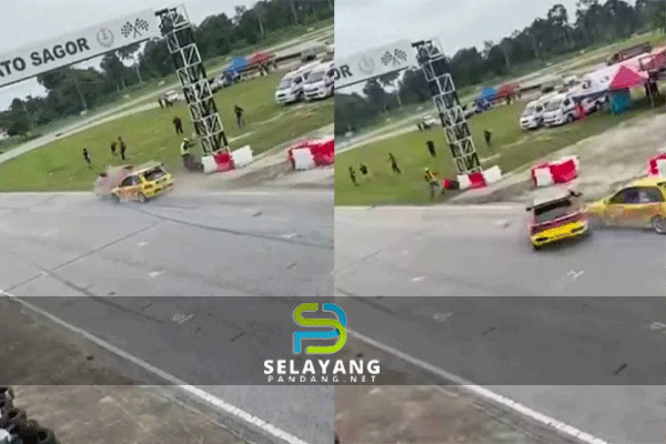 Penonton maut dirempuh kereta litar lumba Dato Sagor