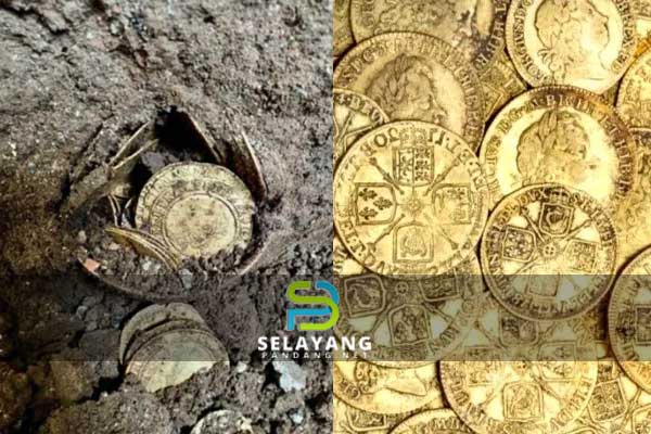 Pasangan suami isteri jadi jutawan segera selepas terjumpa sesuatu berbentuk 'tin cawan' yang berisi duit syiling emas