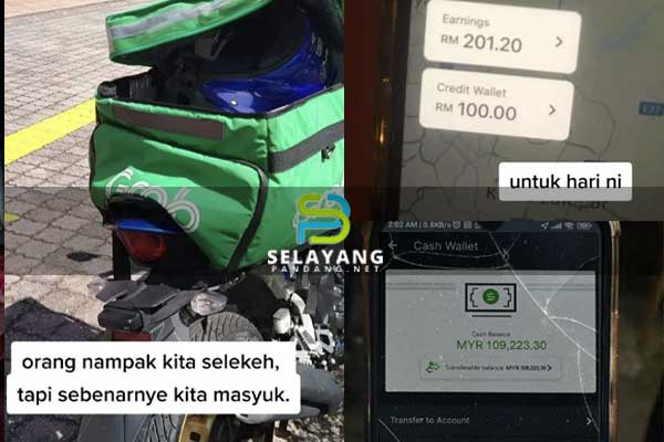Ramai terkejut bila tengok rider Grab tayang ‘income’ lebih RM100,000