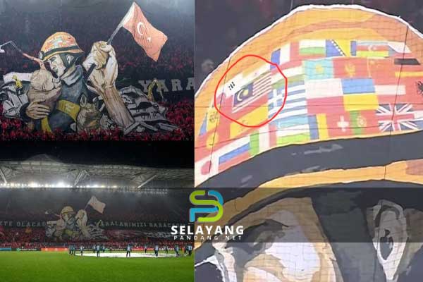 Jadi tanda tanya bendera Malaysia terselit dalam Tifo Mega di Europa Conference League?