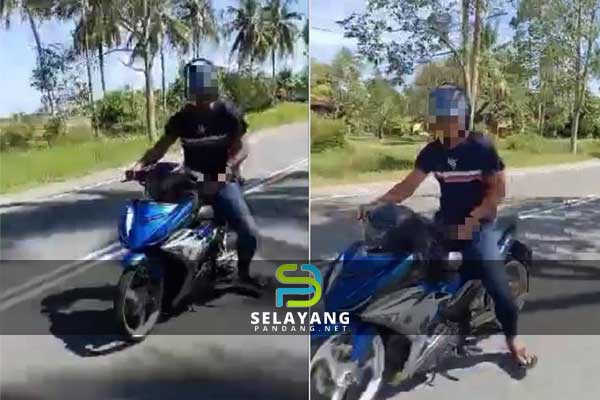 Dua wanita cemas jumpa lelaki tunjuk 'anu' atas motosikal