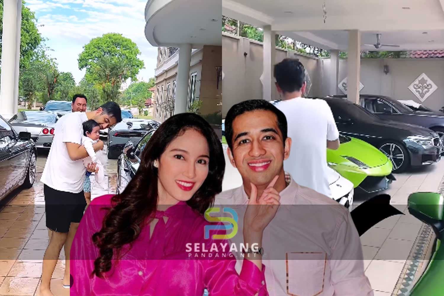 Netizen terkejut tengok koleksi kereta mewah milik suami Nynaa Harizal, siapa dia ni sebenarnya?